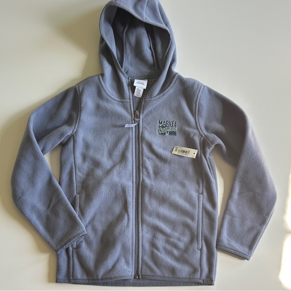 NWT Marvel Kids Blue Fleece Zip-Up Jacket - size M kids
